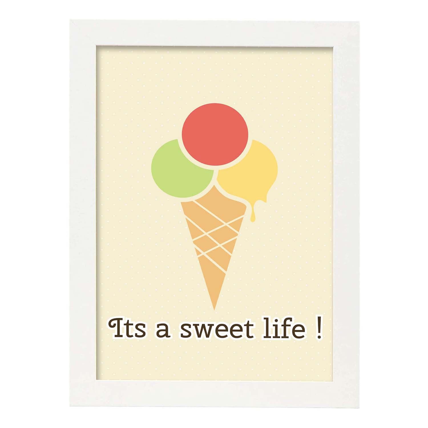 Nacnic Lámina La Dulce Vida Con Mensaje Feliz