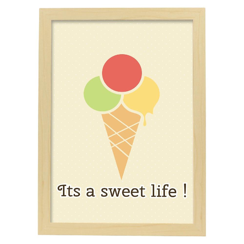 Nacnic Lámina La Dulce Vida Con Mensaje Feliz