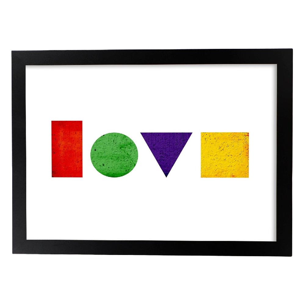 Nacnic Lámina Love De Amor Con Letras Coloridas