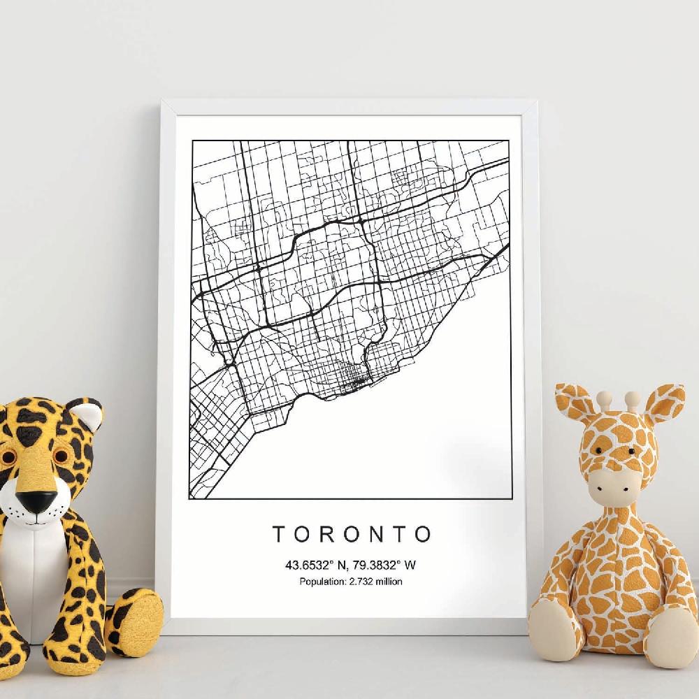 Nacnic Lámina Mapa Estilo Nórdico De Toronto