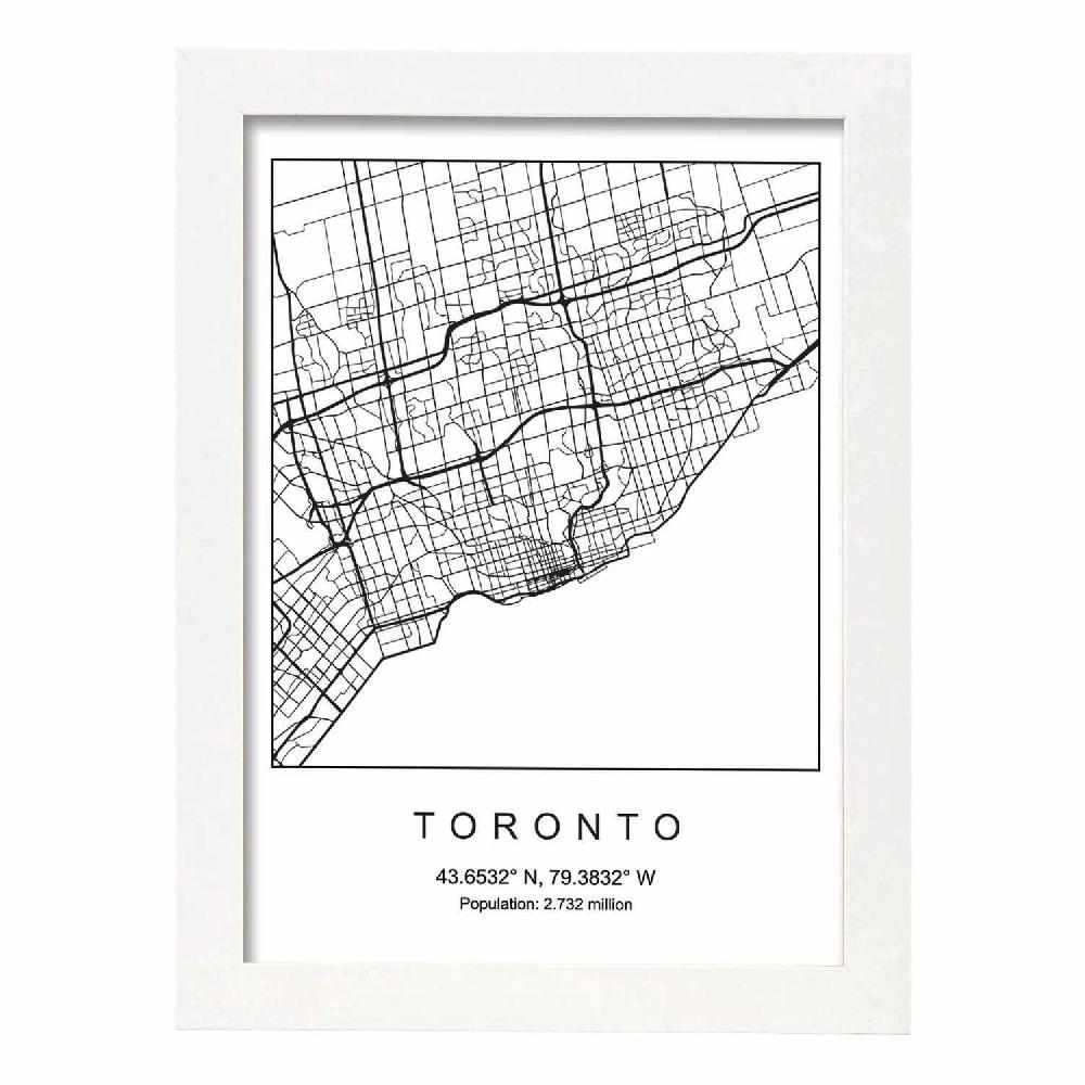 Nacnic Lámina Mapa Estilo Nórdico De Toronto