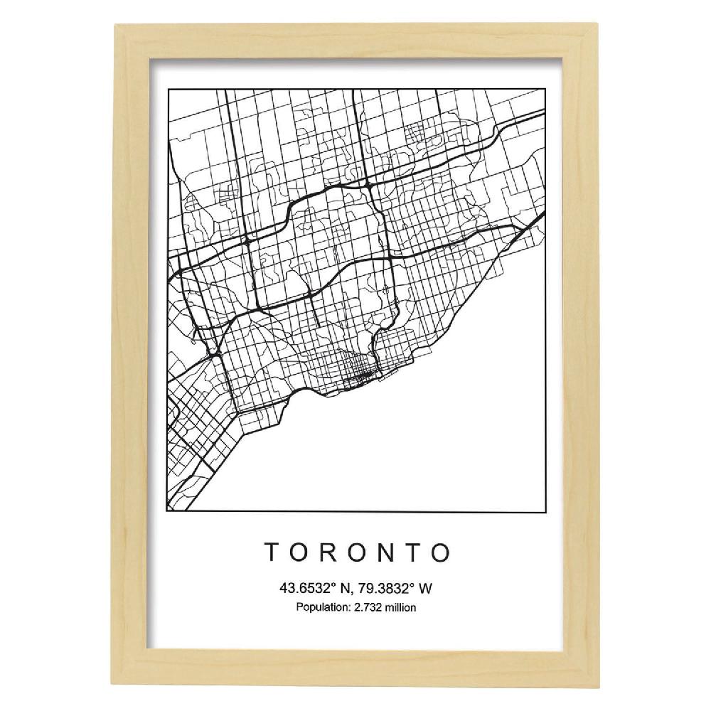 Nacnic Lámina Mapa Estilo Nórdico De Toronto