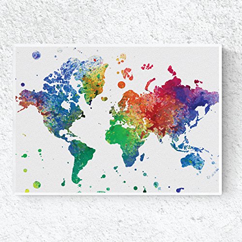 nacnic Lámina Mapamundi Arcoiris