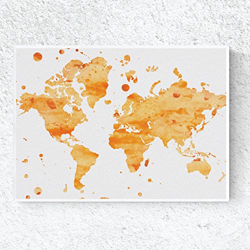 nacnic Lámina Mapamundi Colores Amarillos