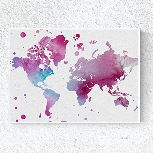 nacnic Lámina Mapamundi Colores Lilas