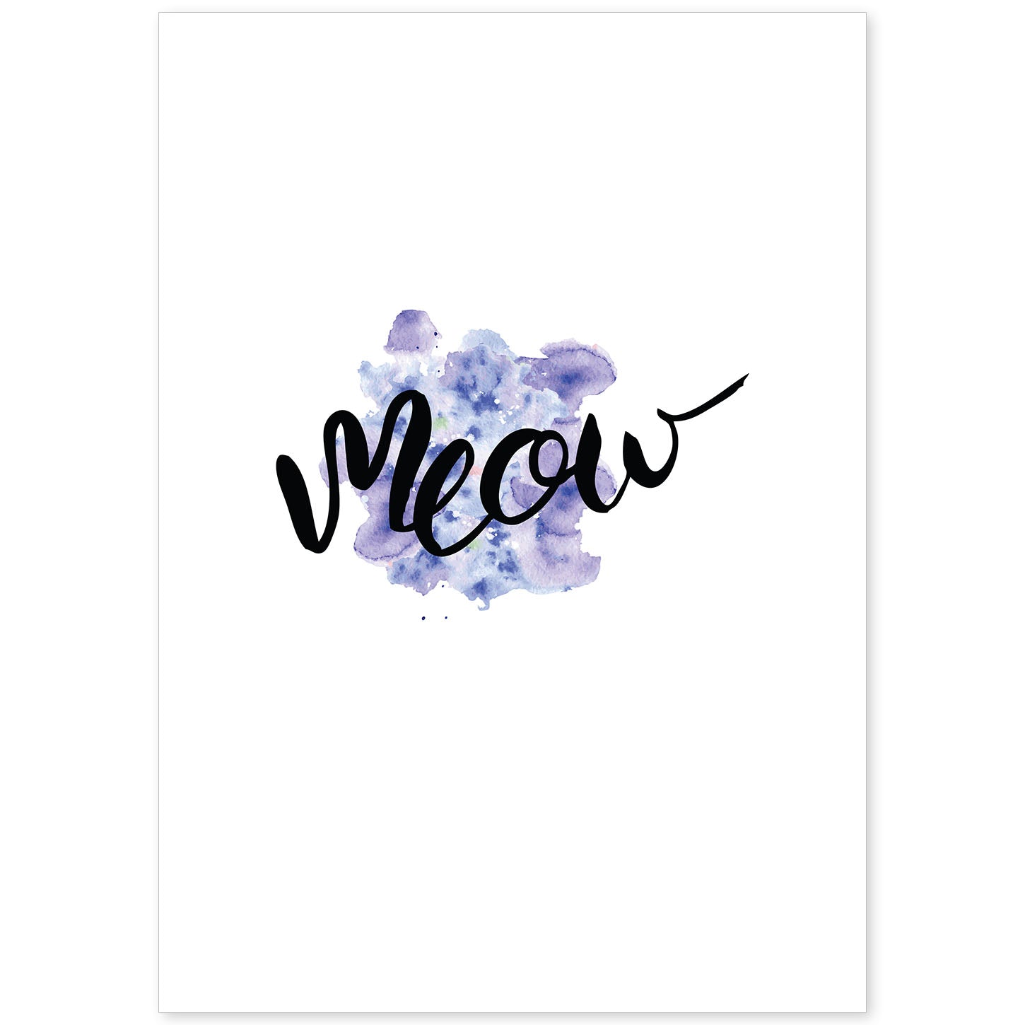 nacnic Lámina Meow con mensajes felices coloridos