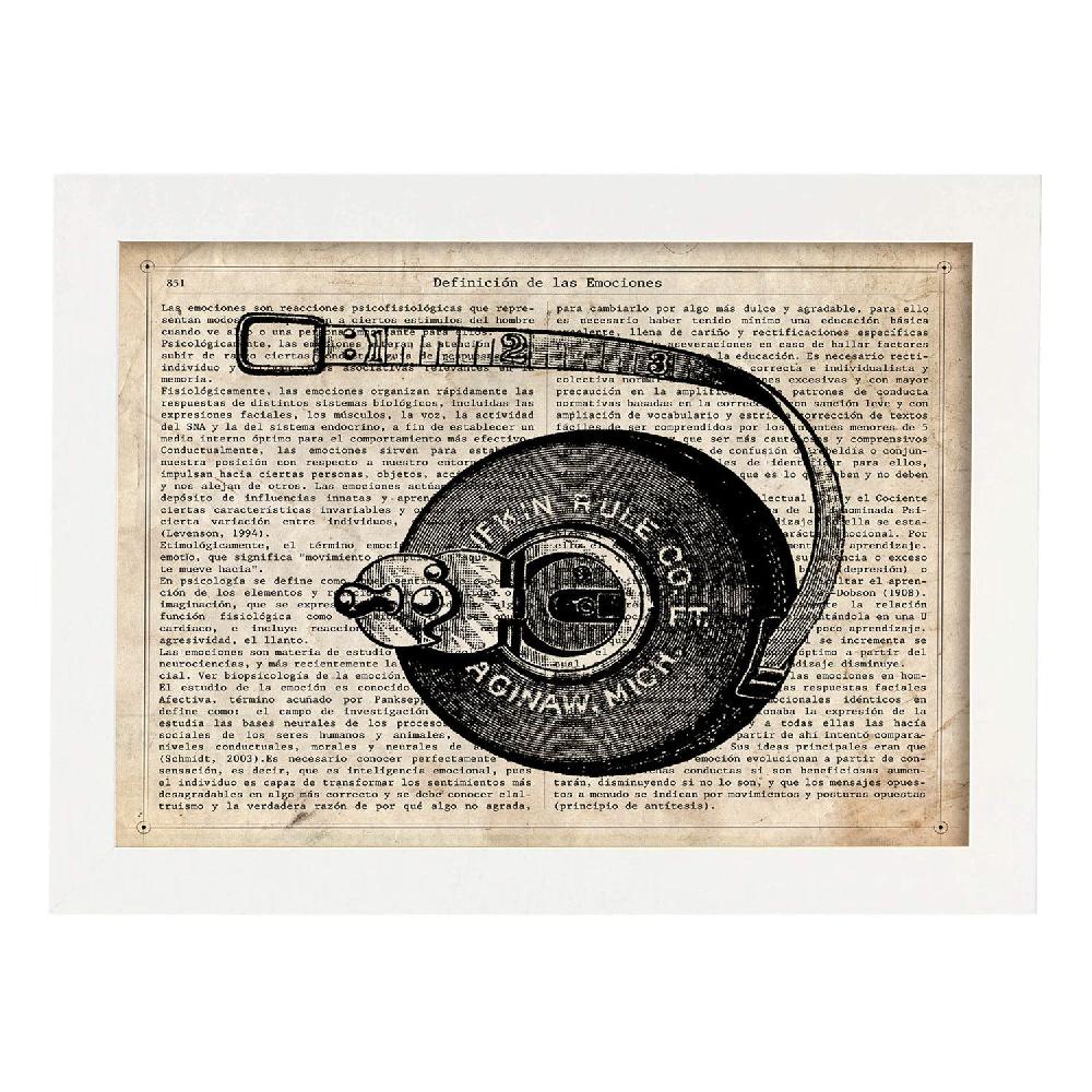 Nacnic Lámina Metro De Objetos Vintage En Español