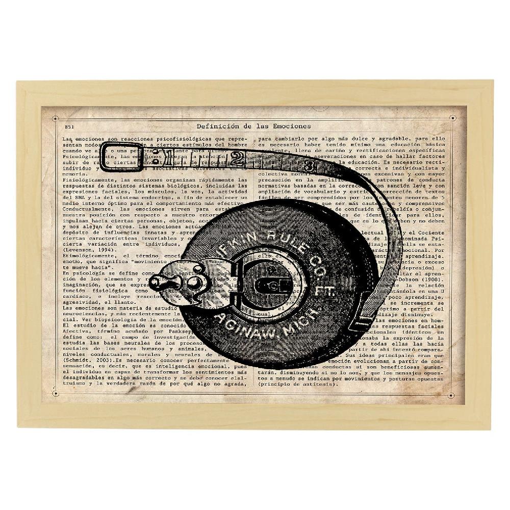 Nacnic Lámina Metro De Objetos Vintage En Español