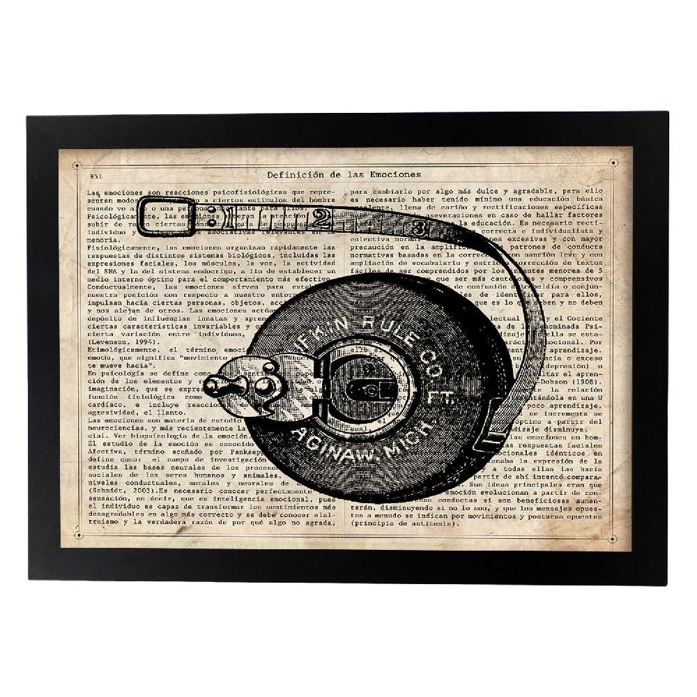 Nacnic Lámina Metro De Objetos Vintage En Español