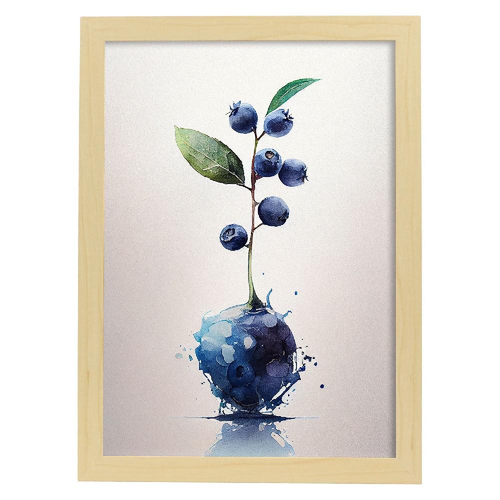 Nacnic Nacnic Lámina Minimalista De Arándano Azul_2