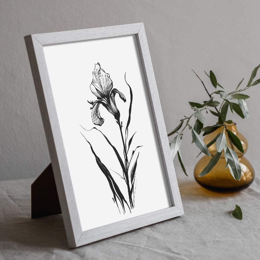 Nacnic Lámina Minimalista Nacnic Iris Arte Lineal