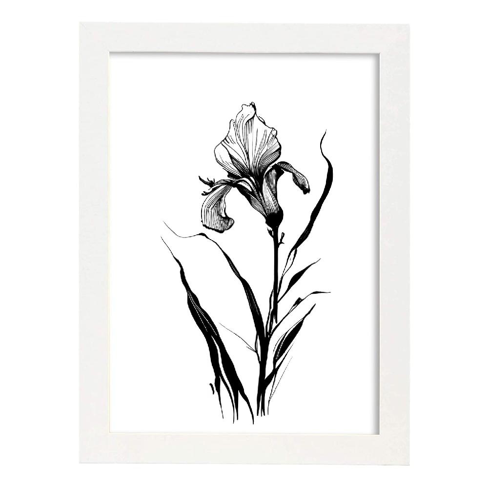 Nacnic Lámina Minimalista Nacnic Iris Arte Lineal