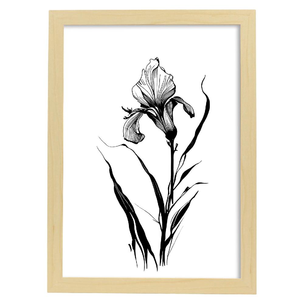 Nacnic Lámina Minimalista Nacnic Iris Arte Lineal