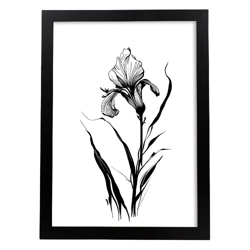 nacnic Lámina Minimalista Nacnic Iris Arte Lineal