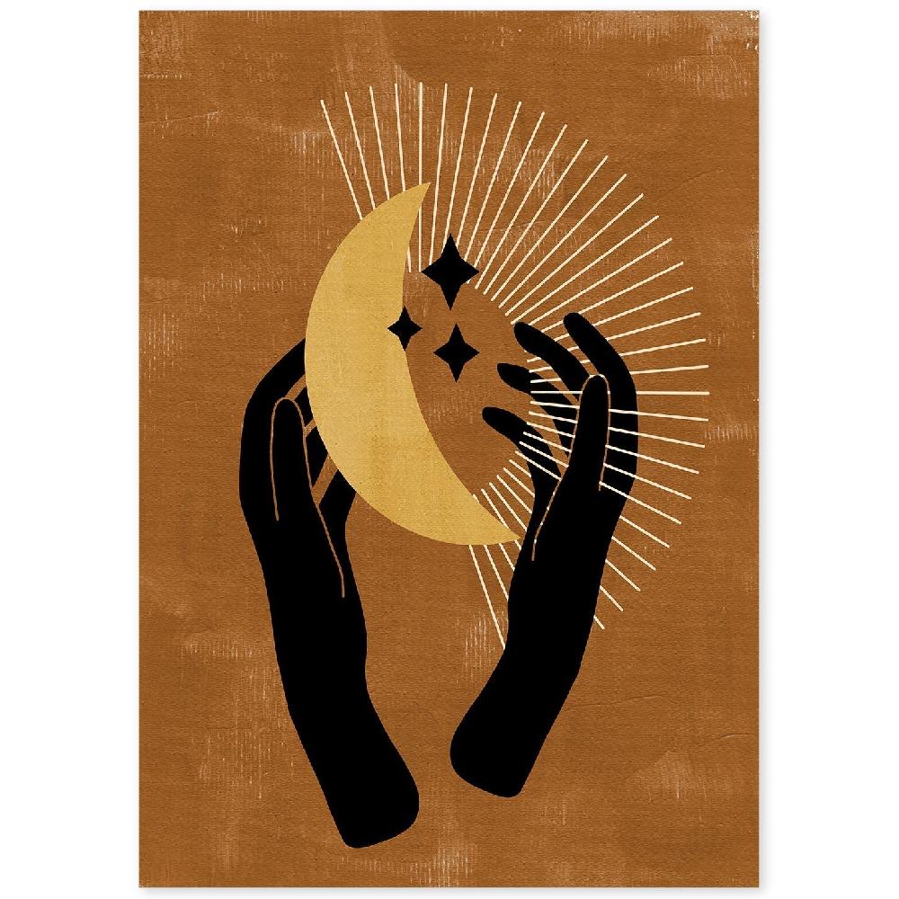 nacnic Lámina Mística con Soles y Lunas