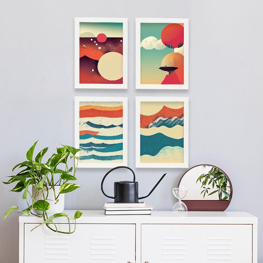 Nacnic Lámina Moderna De Galaxia Artística A Color