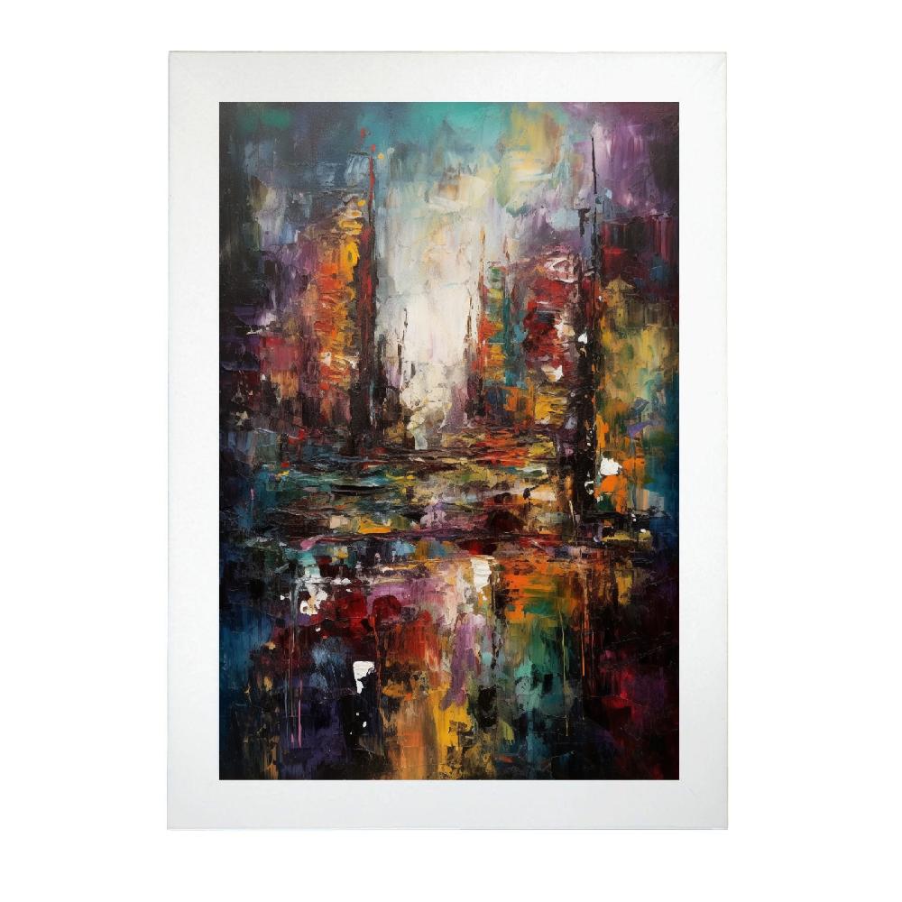 Nacnic Lámina Monocromática De Ciudad Cósmica