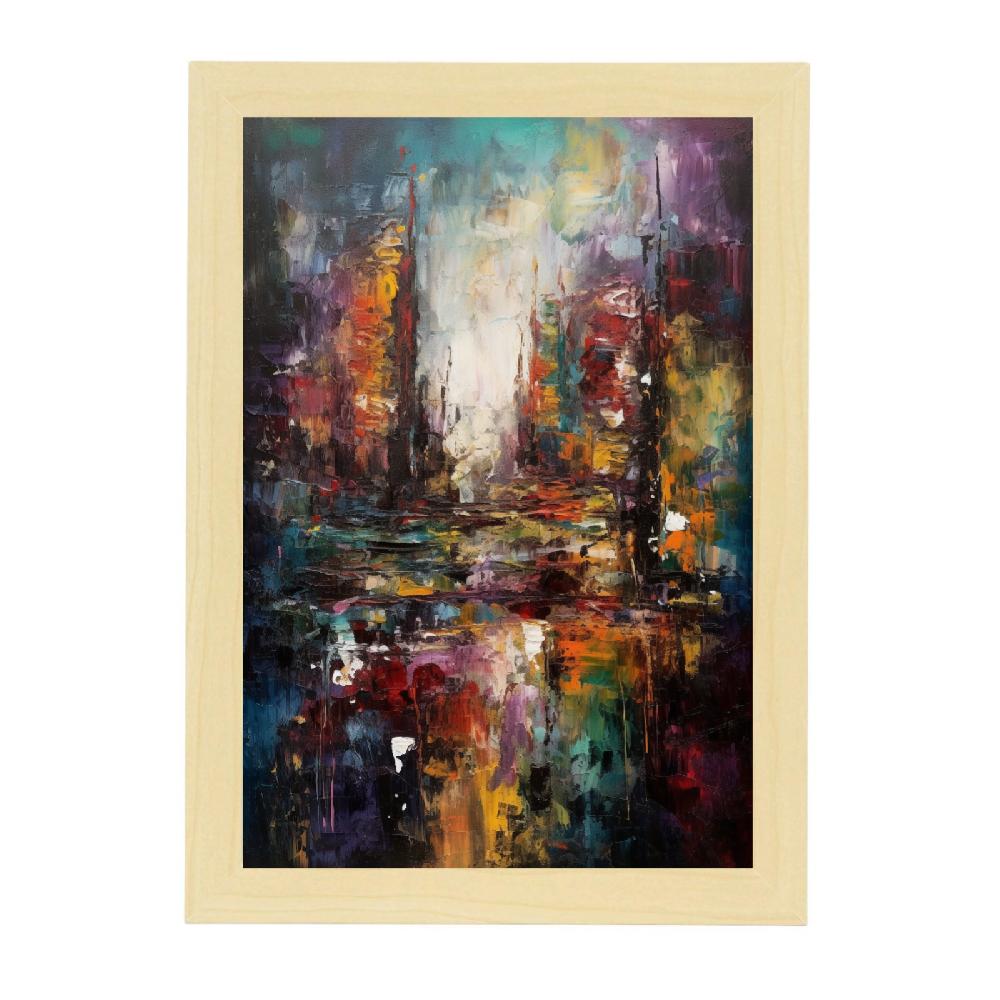 Nacnic Lámina Monocromática De Ciudad Cósmica