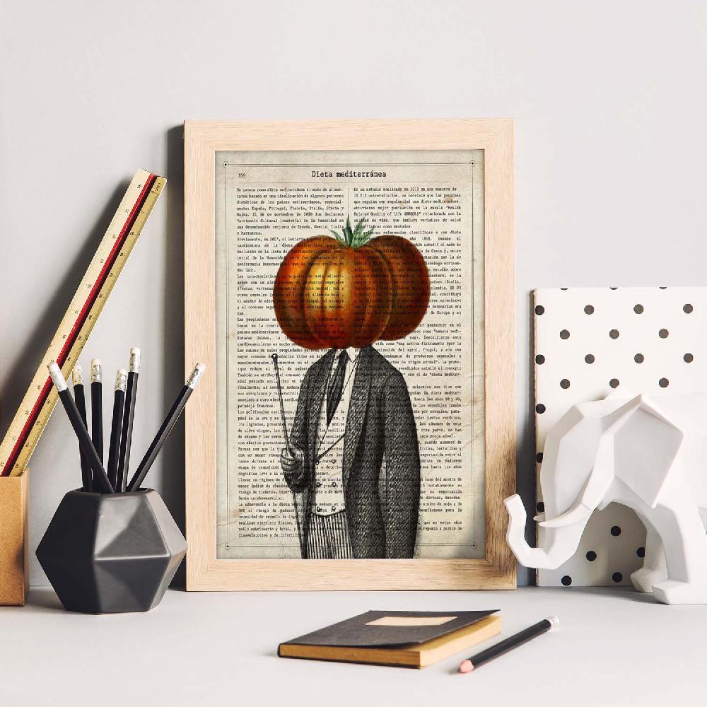 Nacnic Lámina Mr. Tomate Con Cabeza De Verdura