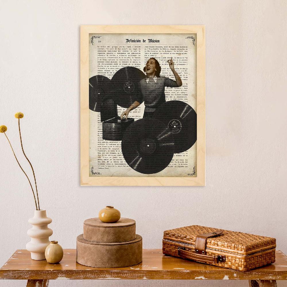 Nacnic Lámina Musical De Mujer DJ