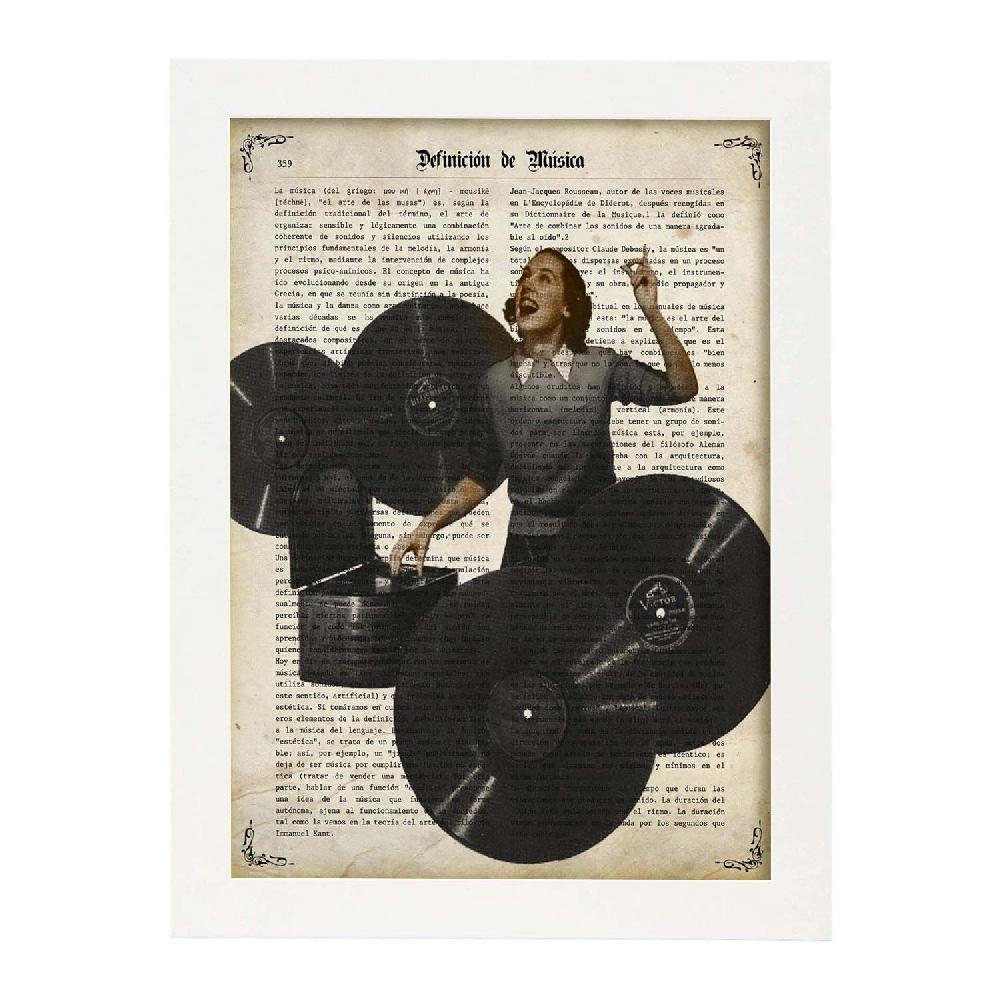 Nacnic Lámina Musical De Mujer DJ