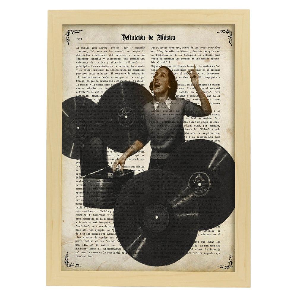 Nacnic Lámina Musical De Mujer DJ