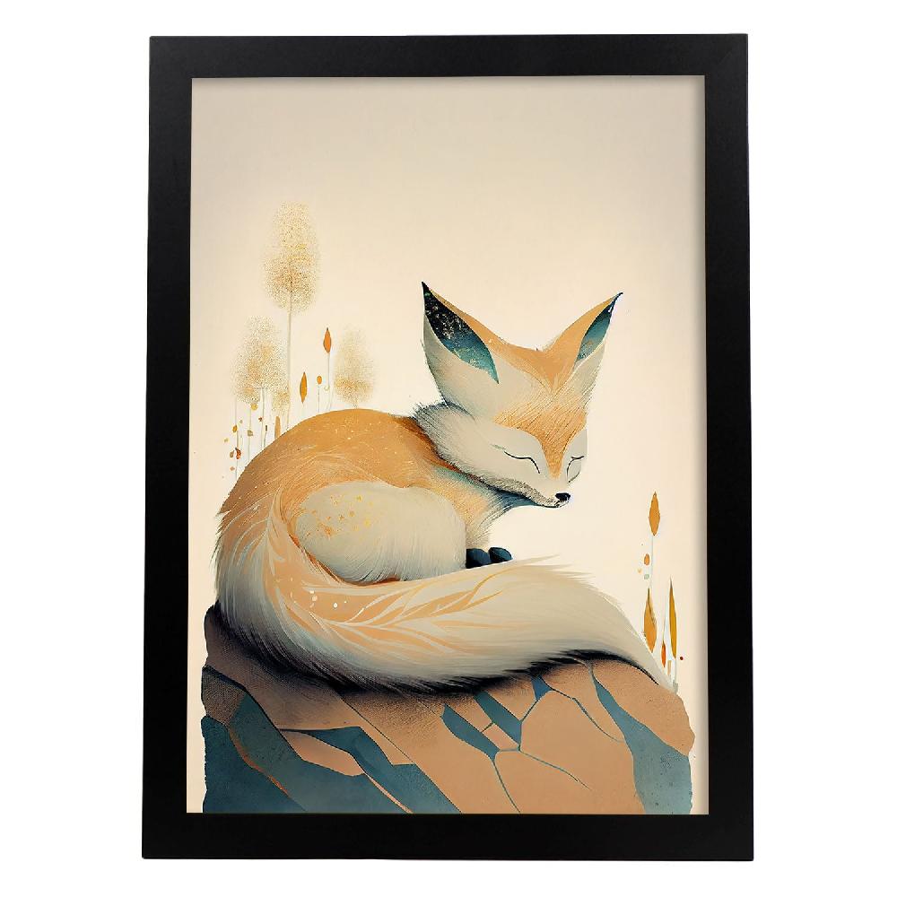 nacnic Lámina Nacnic de Fennec Zorro Durmiendo