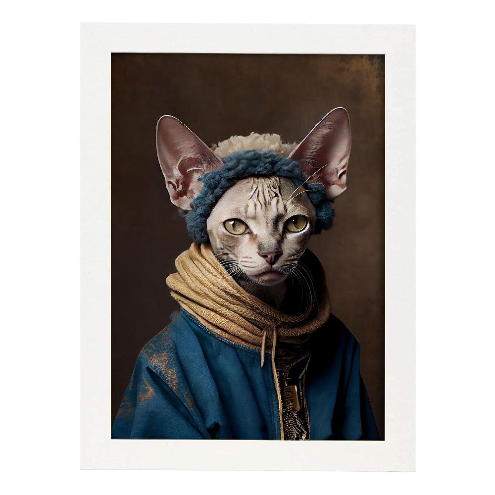 Nacnic Lámina Nacnic De Gato Cornish Rex Vestido
