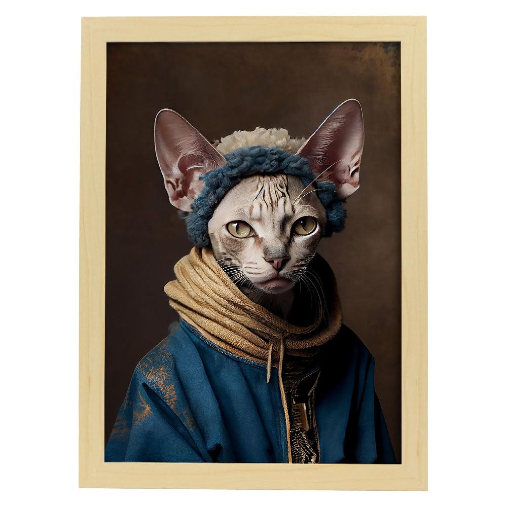 Nacnic Lámina Nacnic De Gato Cornish Rex Vestido