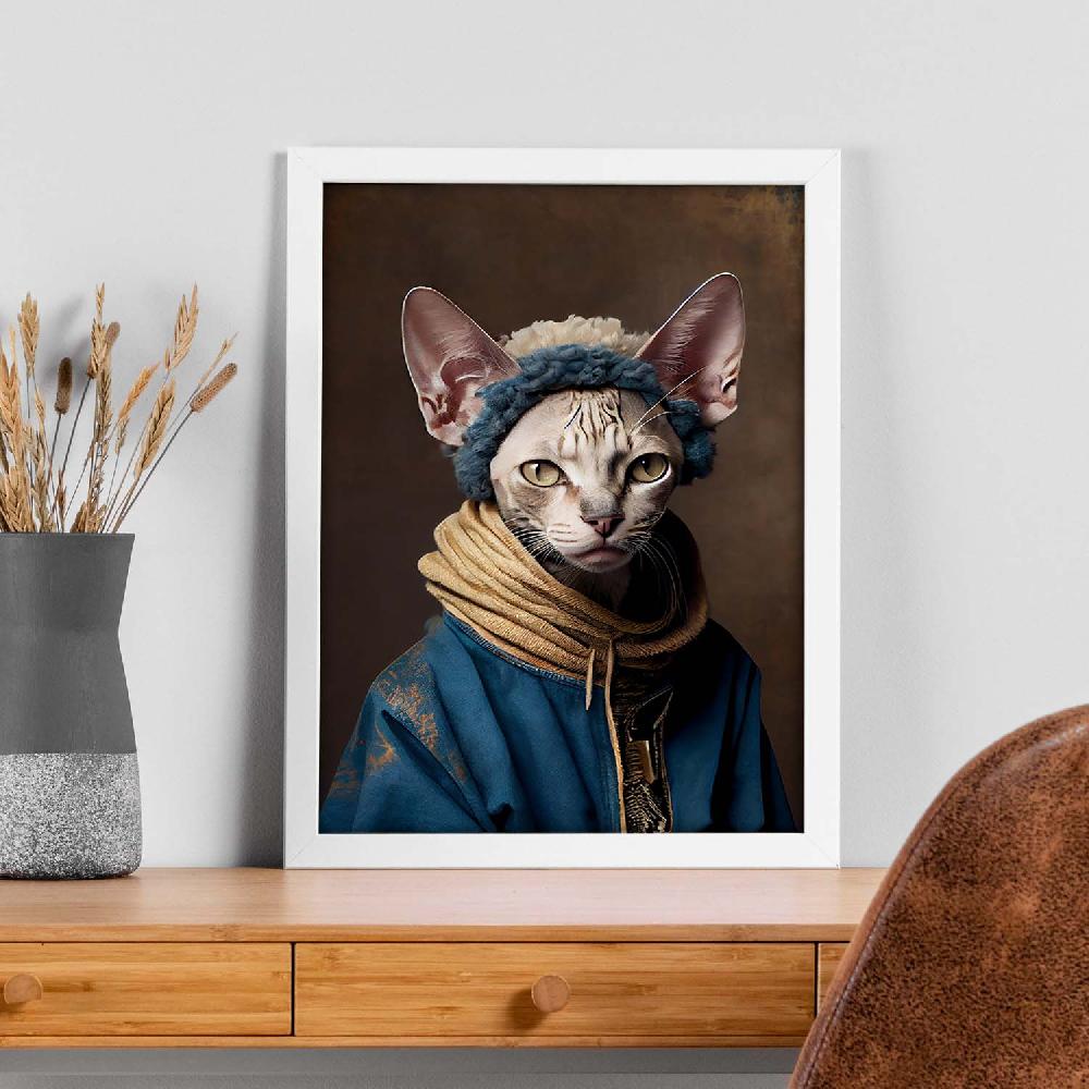 Nacnic Lámina Nacnic De Gato Cornish Rex Vestido