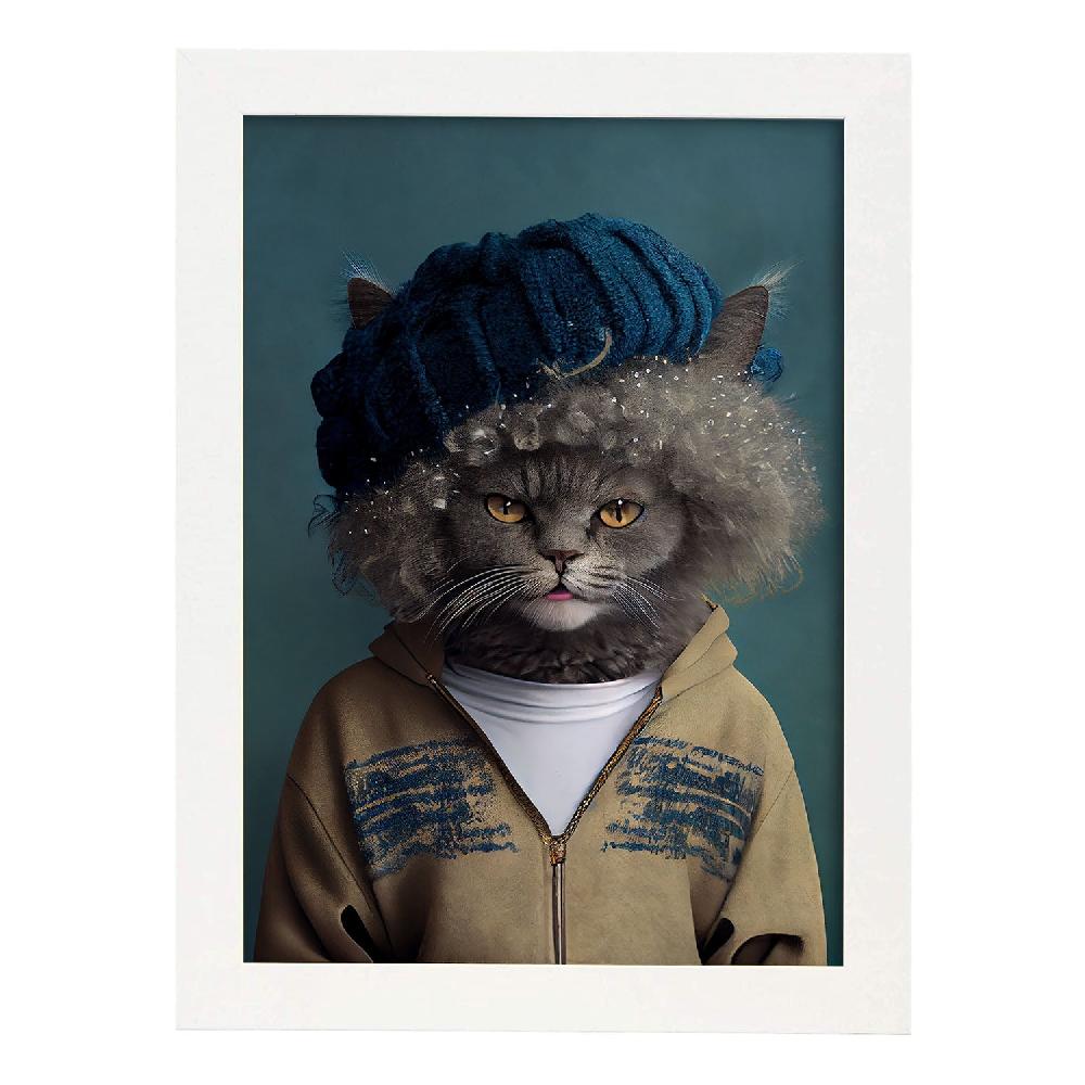 Nacnic Lámina Nacnic De Gato Selkirk Rex Vestido