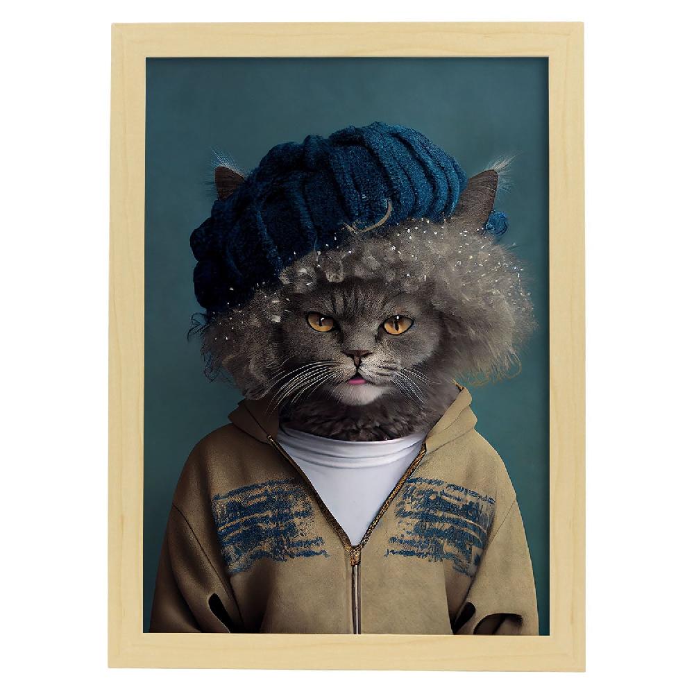 Nacnic Lámina Nacnic De Gato Selkirk Rex Vestido