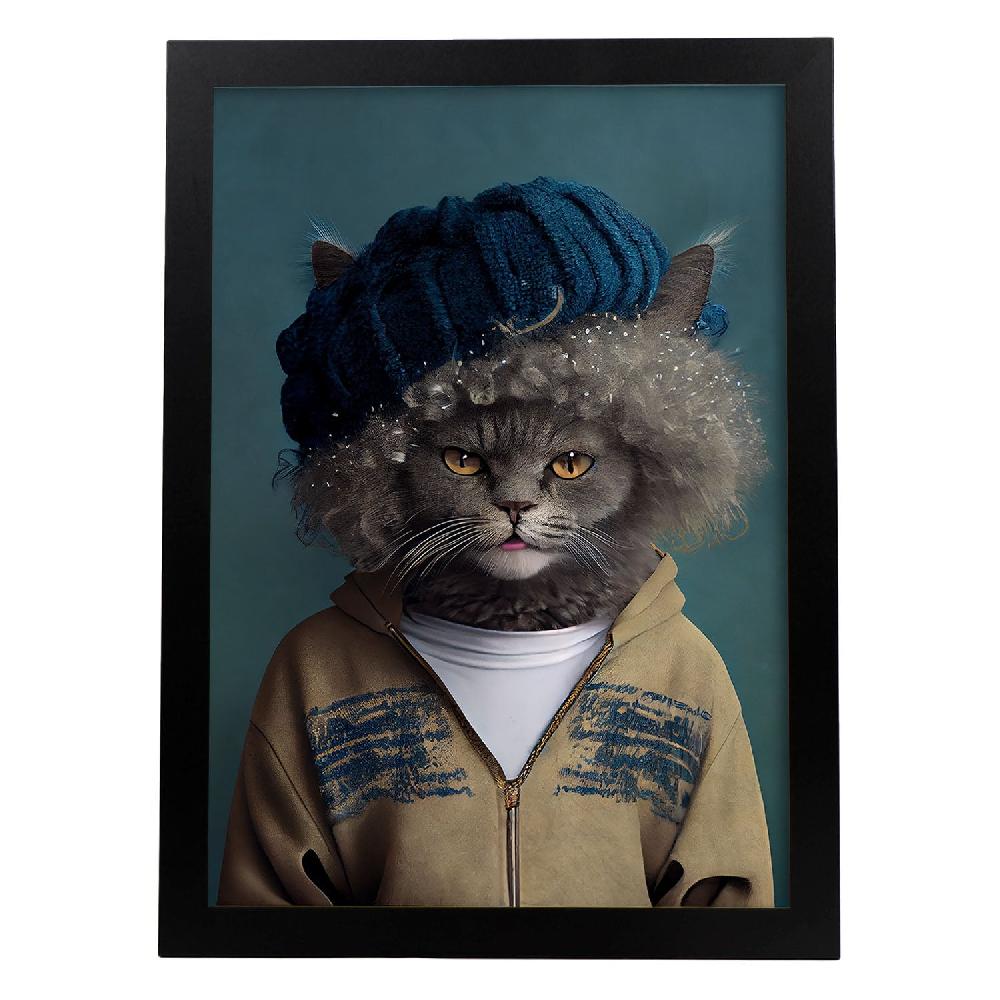 nacnic Lámina Nacnic de Gato Selkirk Rex Vestido
