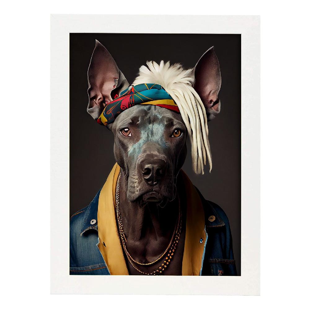 Nacnic Lámina Nacnic De Gran Danés Con Ropa Humana