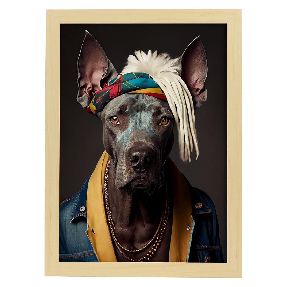 Nacnic Lámina Nacnic De Gran Danés Con Ropa Humana