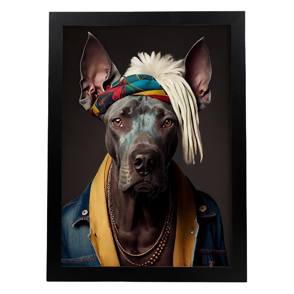 nacnic Lámina Nacnic de Gran Danés con ropa humana