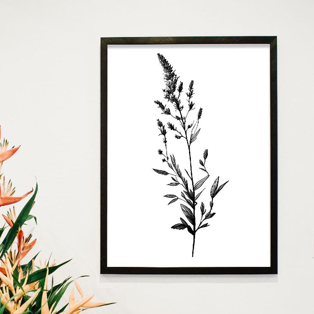 Nacnic Lámina Nacnic De Lavanda Arte Minimalista