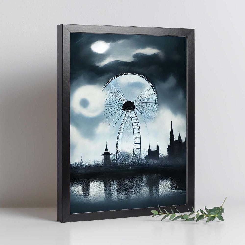 Nacnic Lámina Nacnic De London Eye Estilo T. Burton