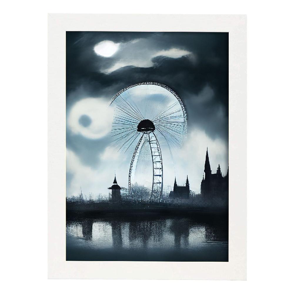 Nacnic Lámina Nacnic De London Eye Estilo T. Burton