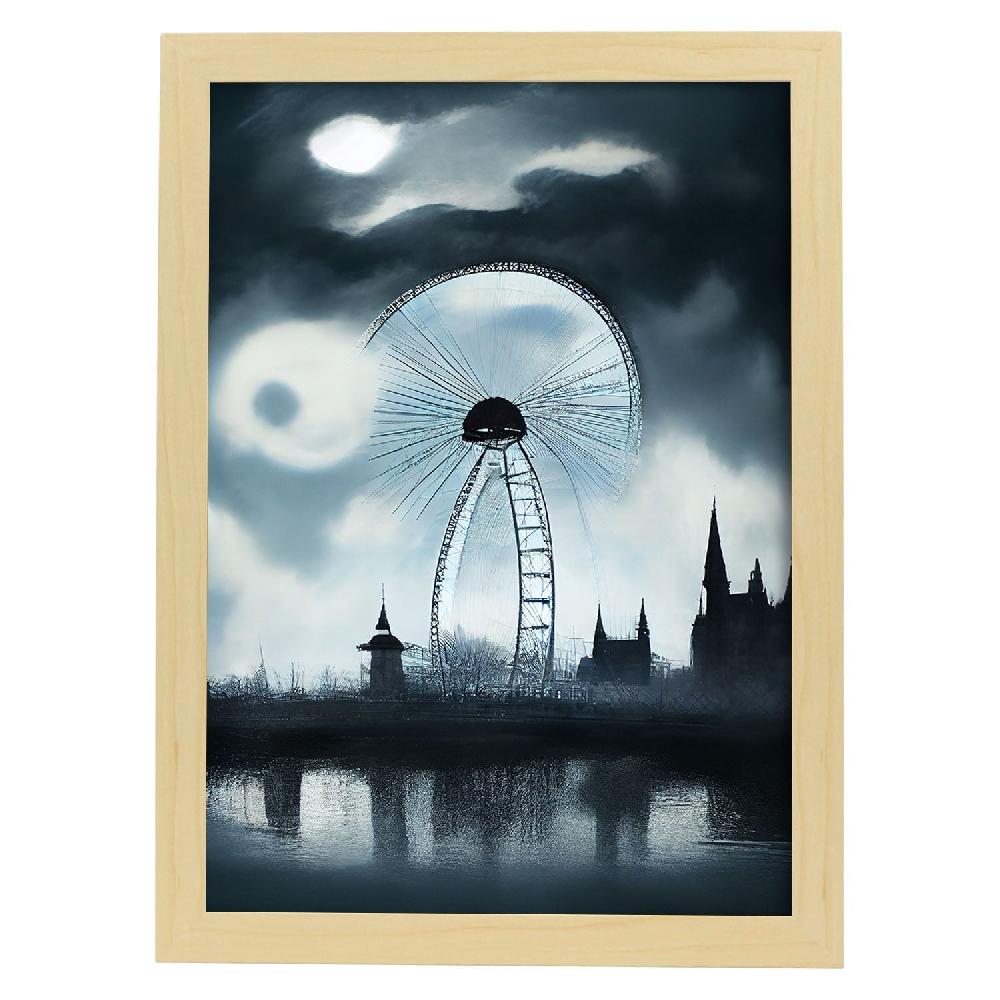 Nacnic Lámina Nacnic De London Eye Estilo T. Burton