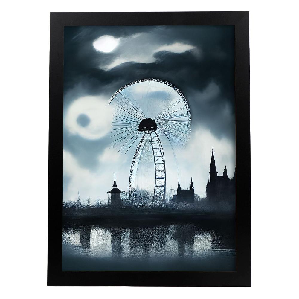 nacnic Lámina Nacnic de London Eye Estilo T. Burton