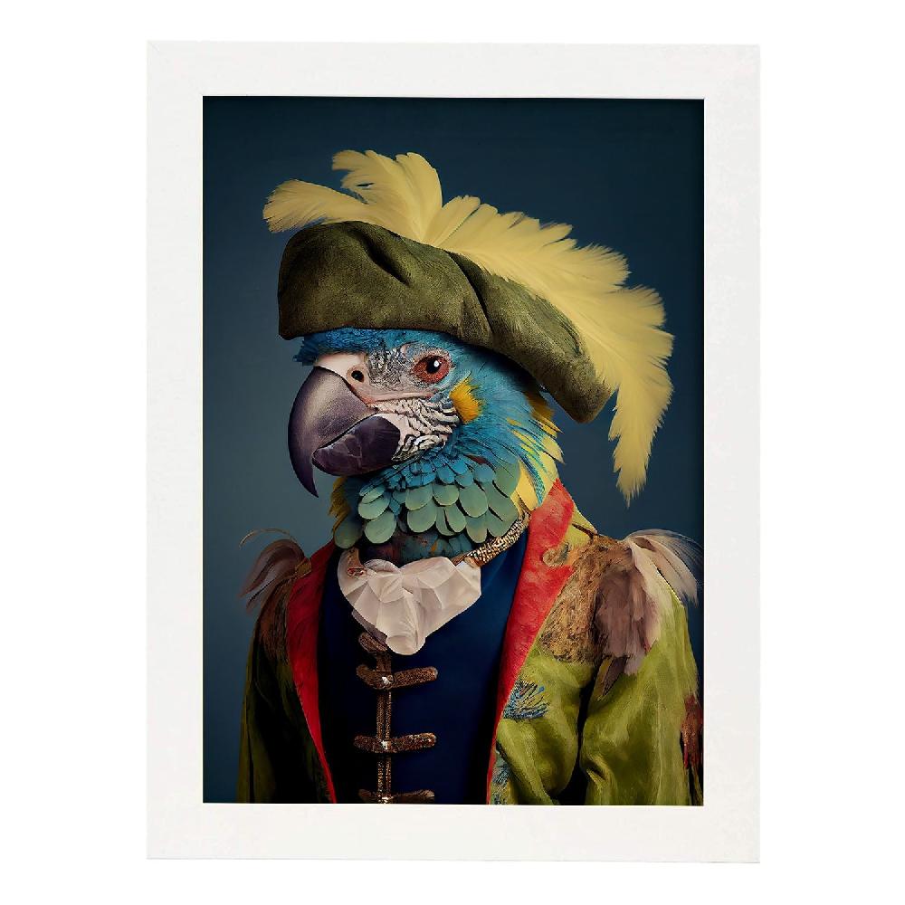 Nacnic Lámina Nacnic De Loro Vestido Estilo Humano