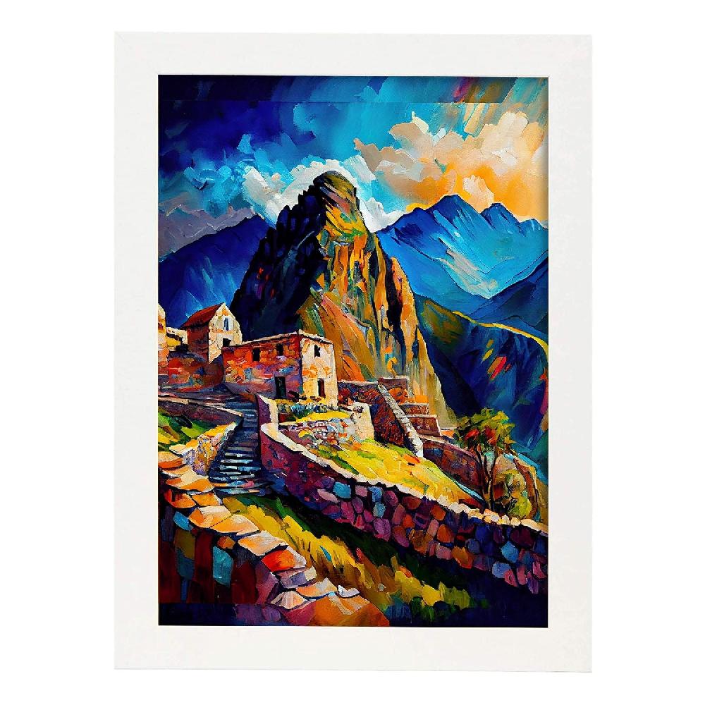 Nacnic Lámina Nacnic De Machu Picchu En Óleo