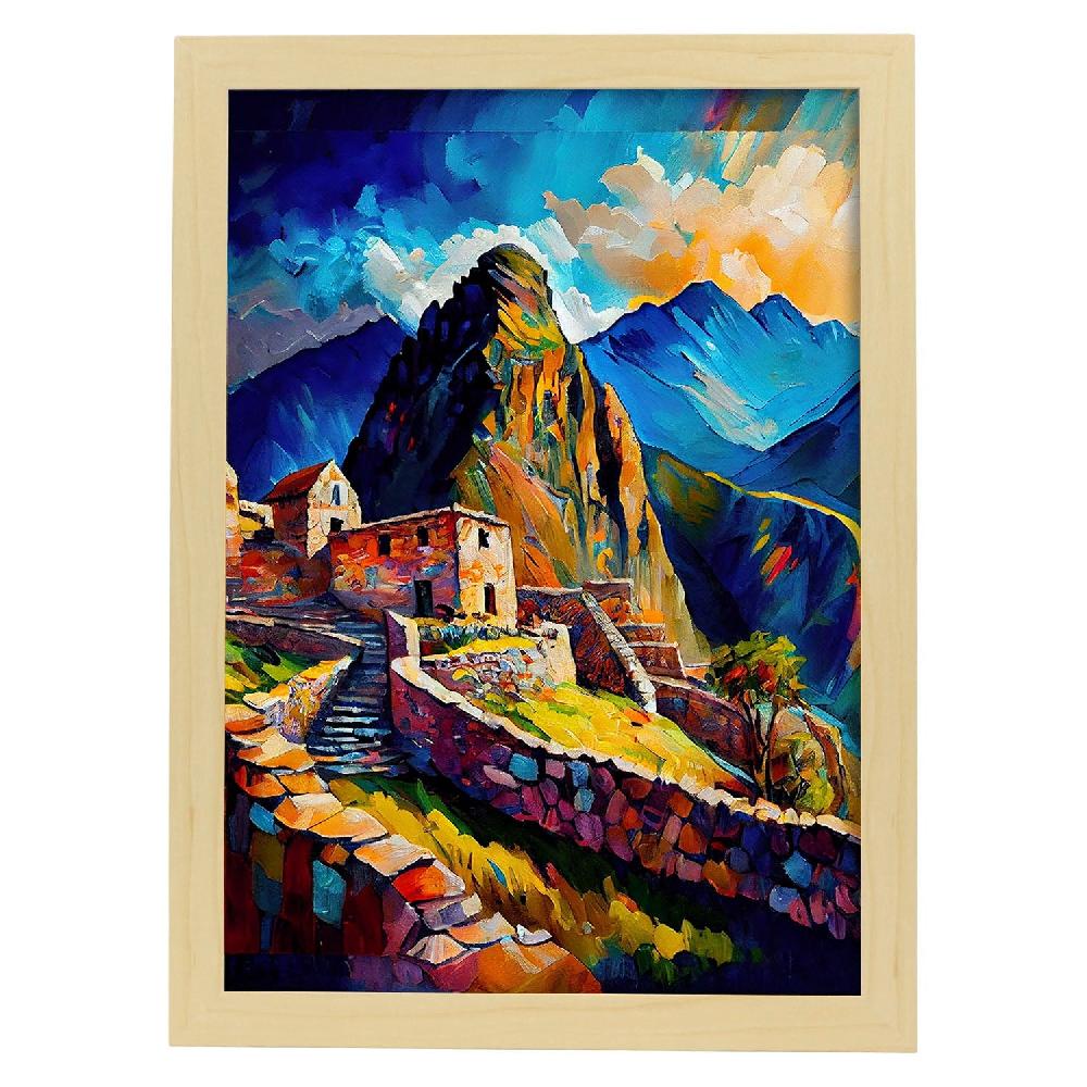 Nacnic Lámina Nacnic De Machu Picchu En Óleo