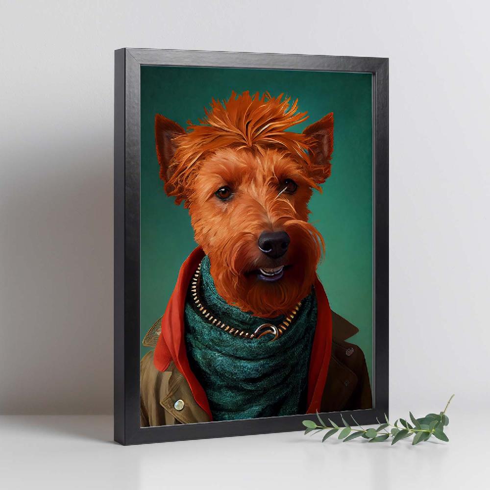 Nacnic Lámina Nacnic De Terrier Irlandés Vestido