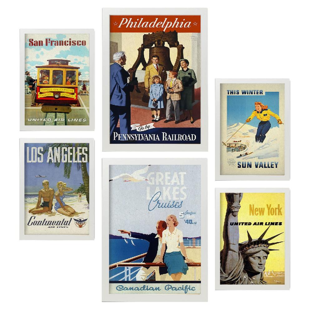 Nacnic Lámina Nacnic Vintage De Estados Unidos