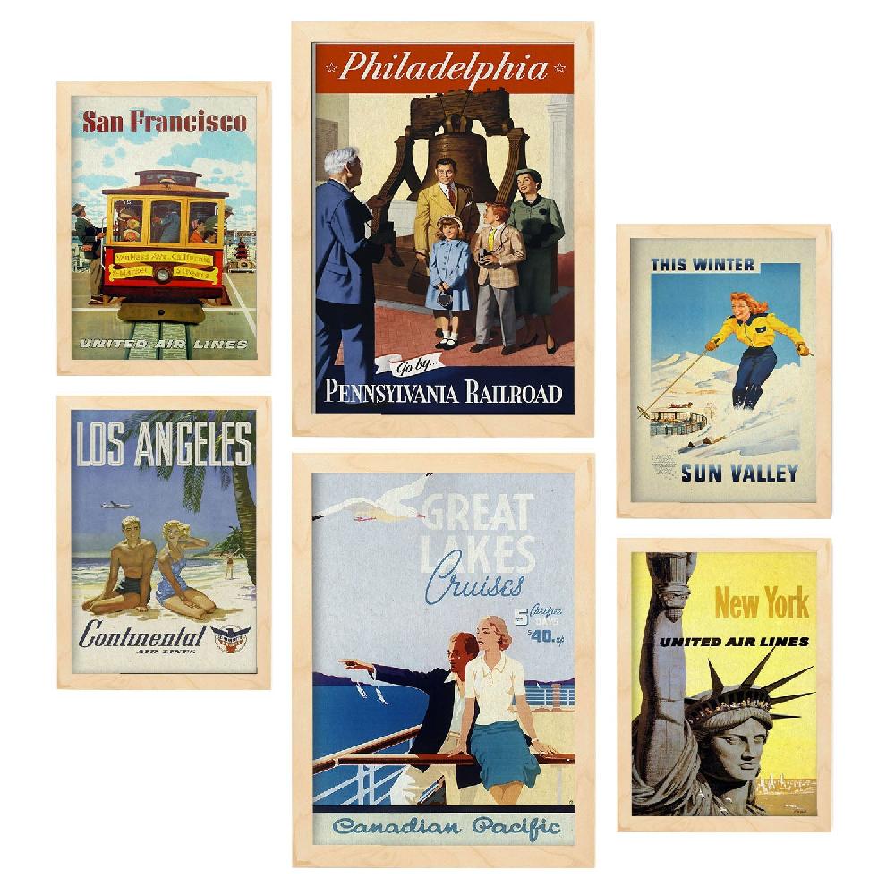 Nacnic Lámina Nacnic Vintage De Estados Unidos