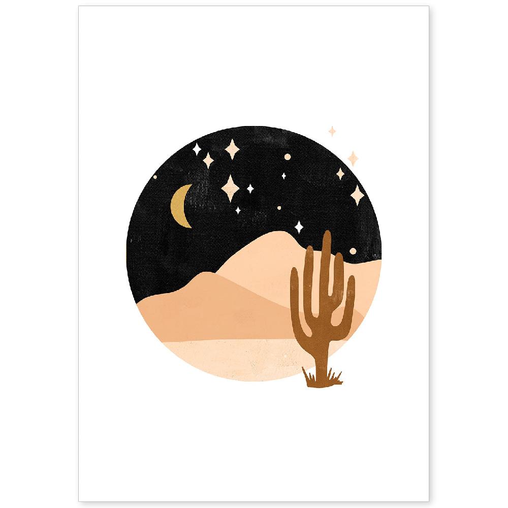 nacnic Lámina Naturaleza 16 en Tonos Marrones