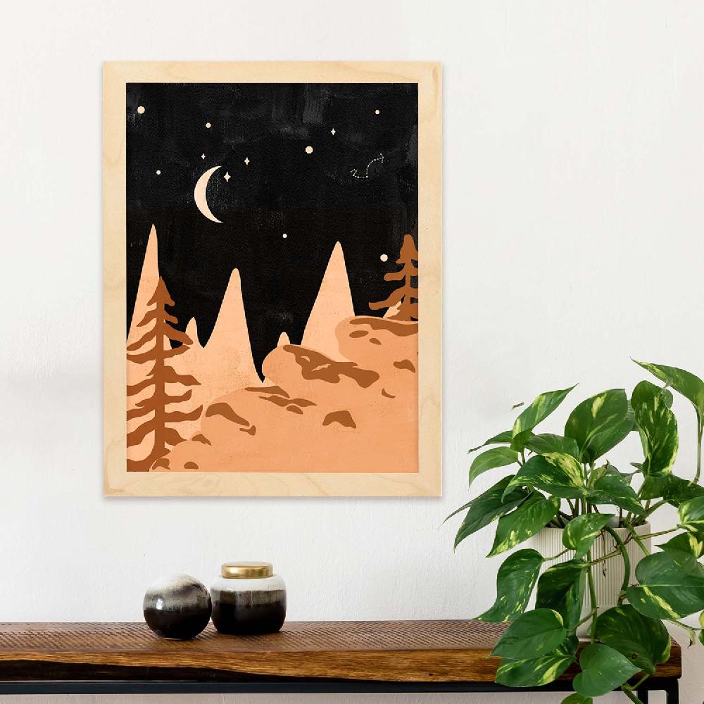 Nacnic Lámina Naturaleza 19 En Tonos Marrones