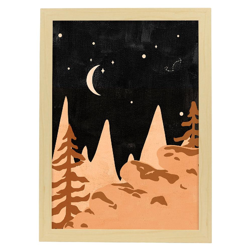 Nacnic Lámina Naturaleza 19 En Tonos Marrones